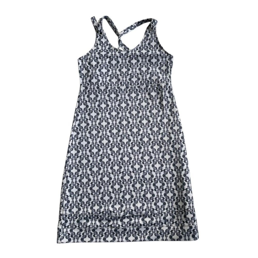 Merrell Lily Optiwick UPF 50+ Ikat Print Grey Stretch Sundress SZ S